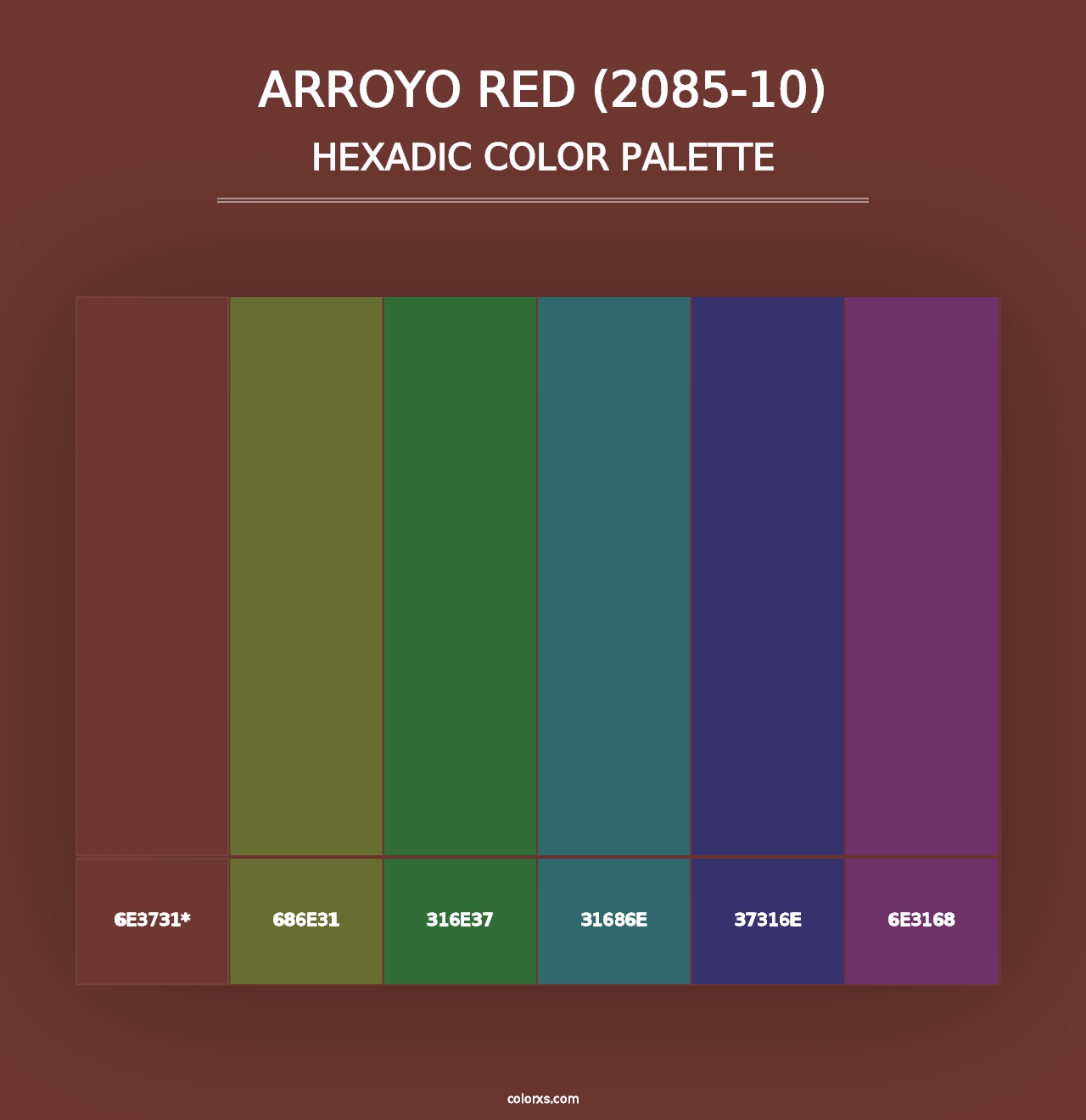 Arroyo Red (2085-10) - Hexadic Color Palette