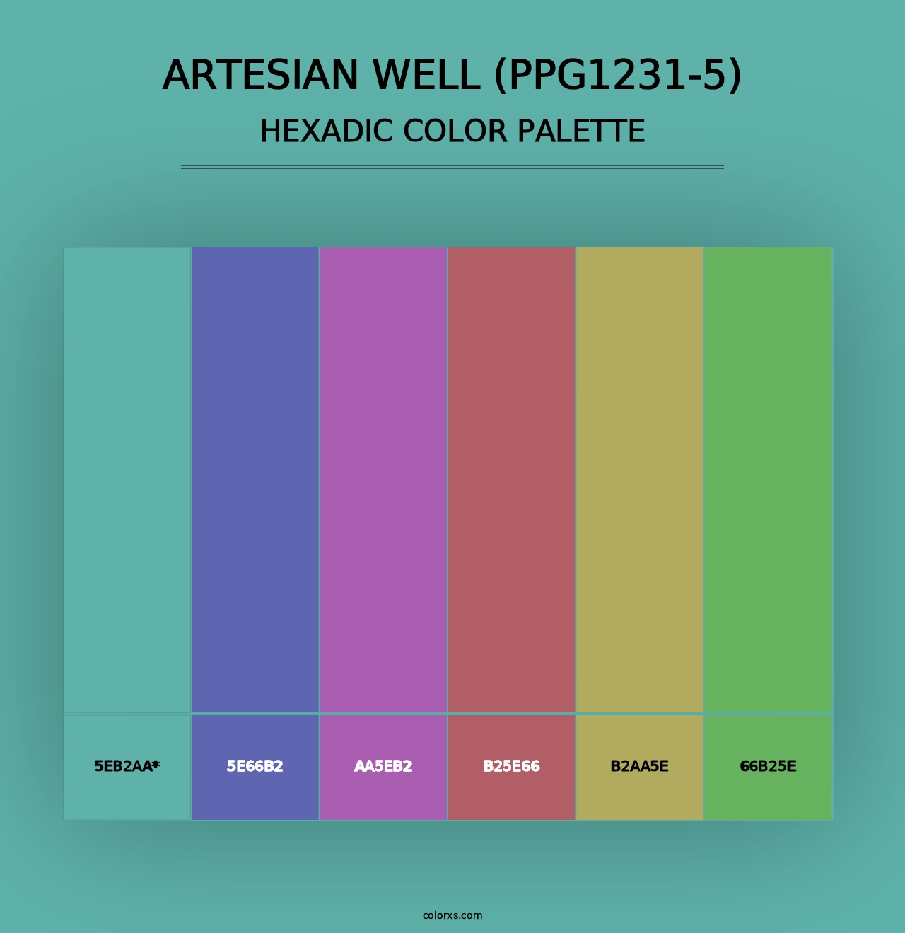 Artesian Well (PPG1231-5) - Hexadic Color Palette