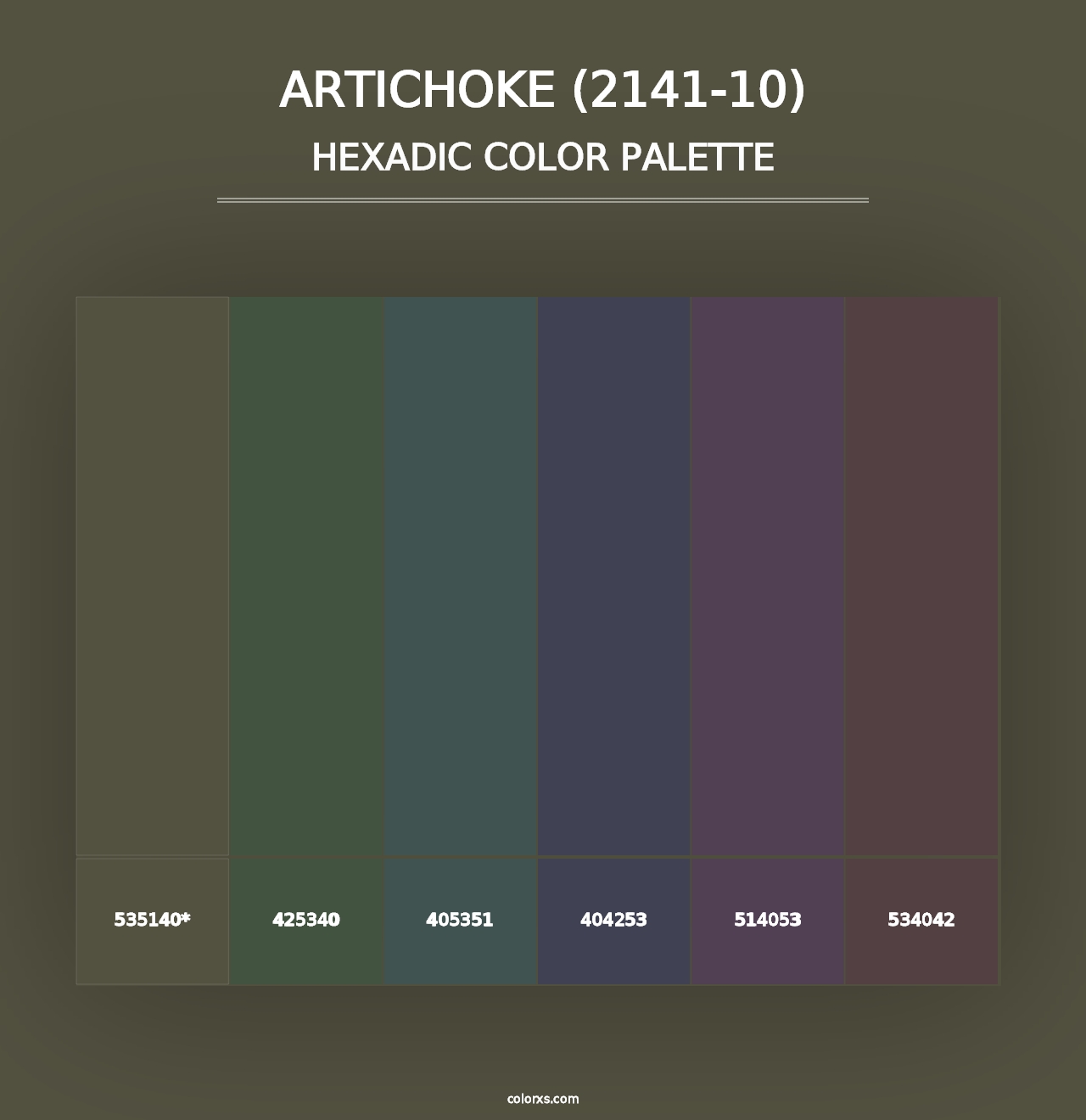 Artichoke (2141-10) - Hexadic Color Palette