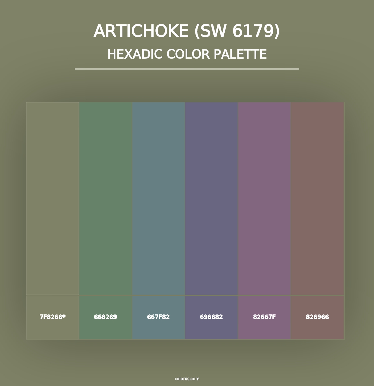 Artichoke (SW 6179) - Hexadic Color Palette