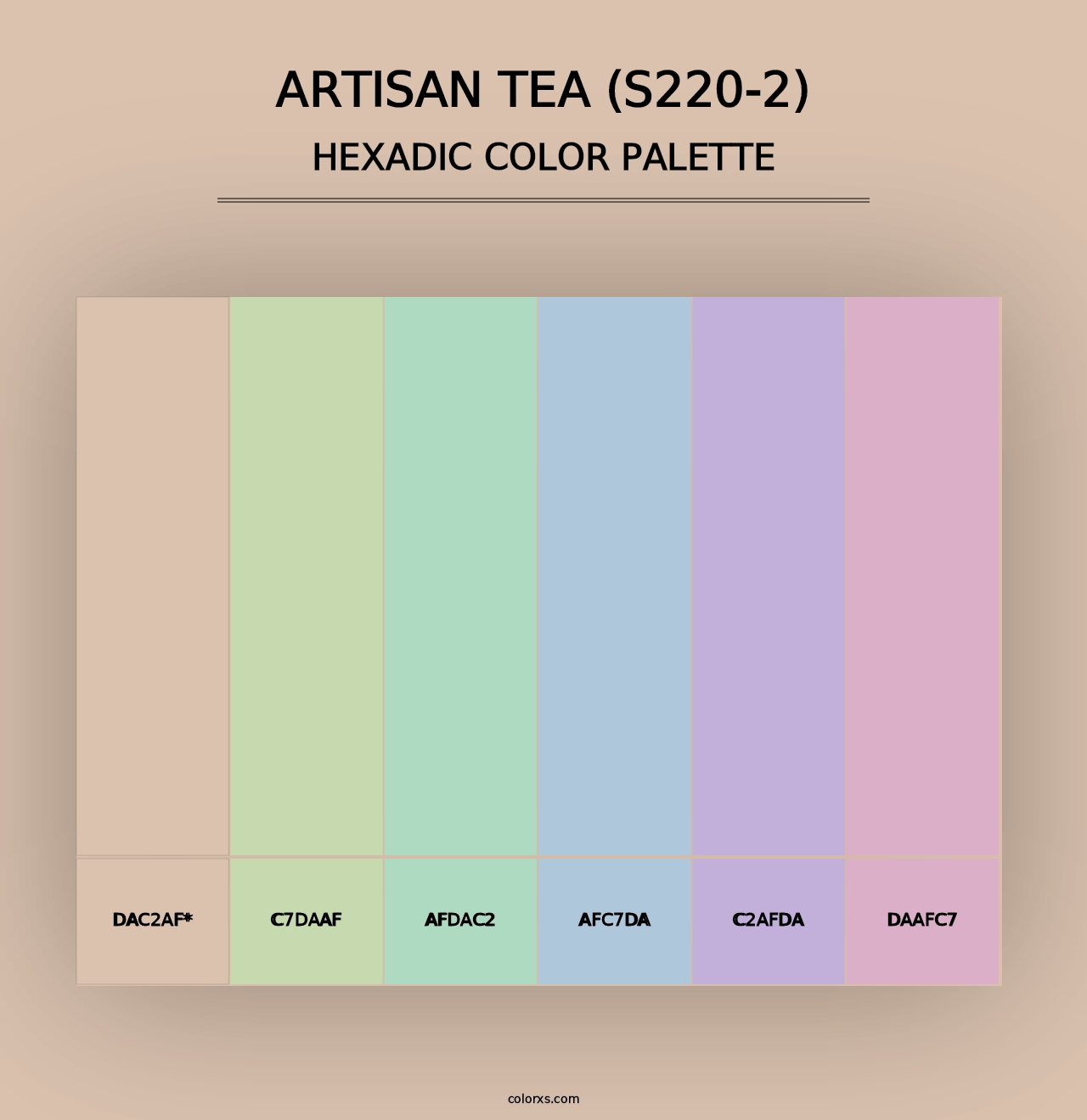 Artisan Tea (S220-2) - Hexadic Color Palette