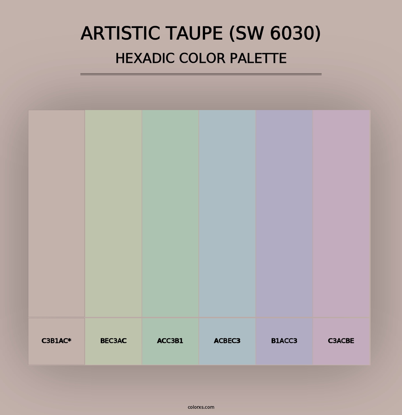 Artistic Taupe (SW 6030) - Hexadic Color Palette