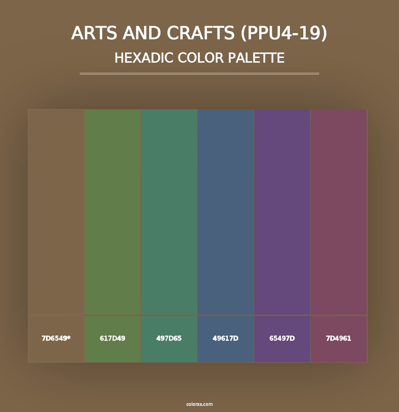 Arts And Crafts (PPU4-19) - Hexadic Color Palette