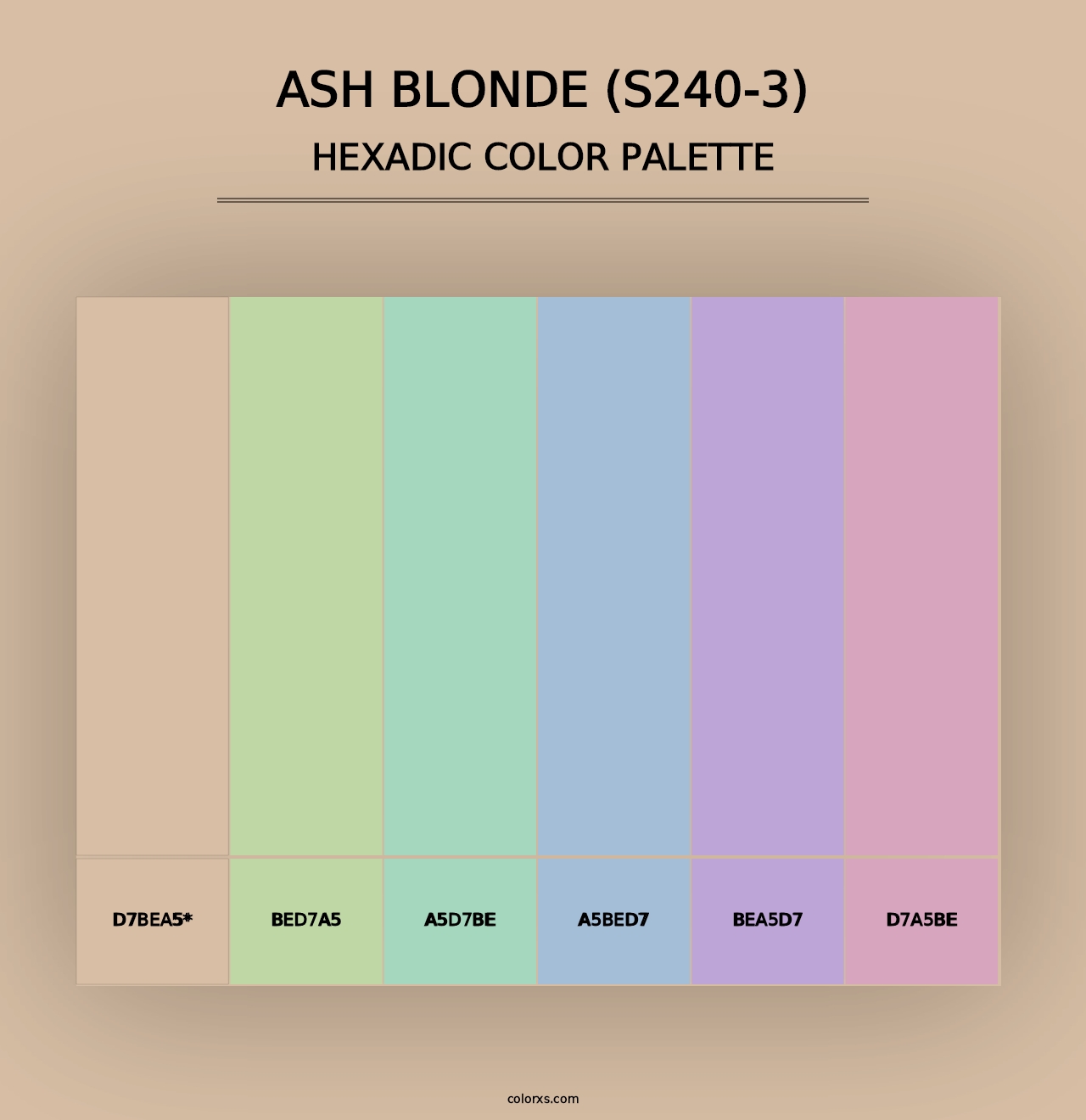 Ash Blonde (S240-3) - Hexadic Color Palette