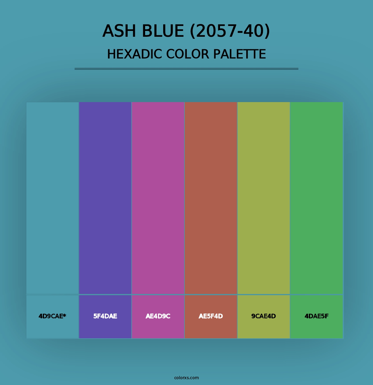 Ash Blue (2057-40) - Hexadic Color Palette