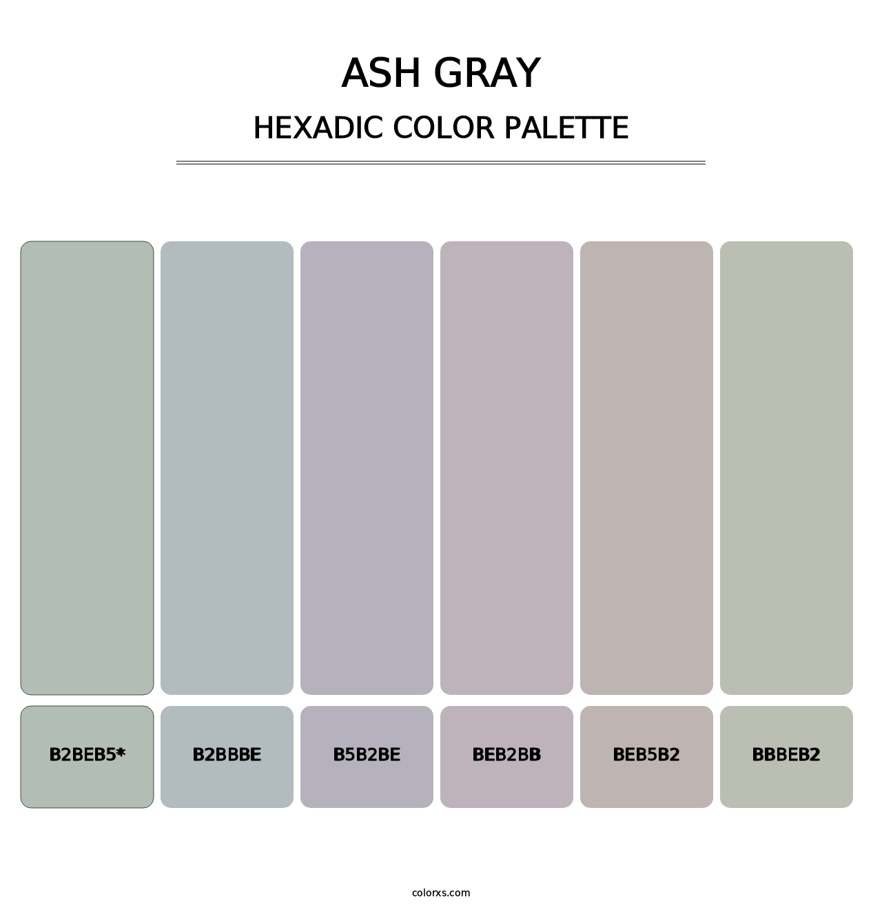 Ash Gray - Hexadic Color Palette