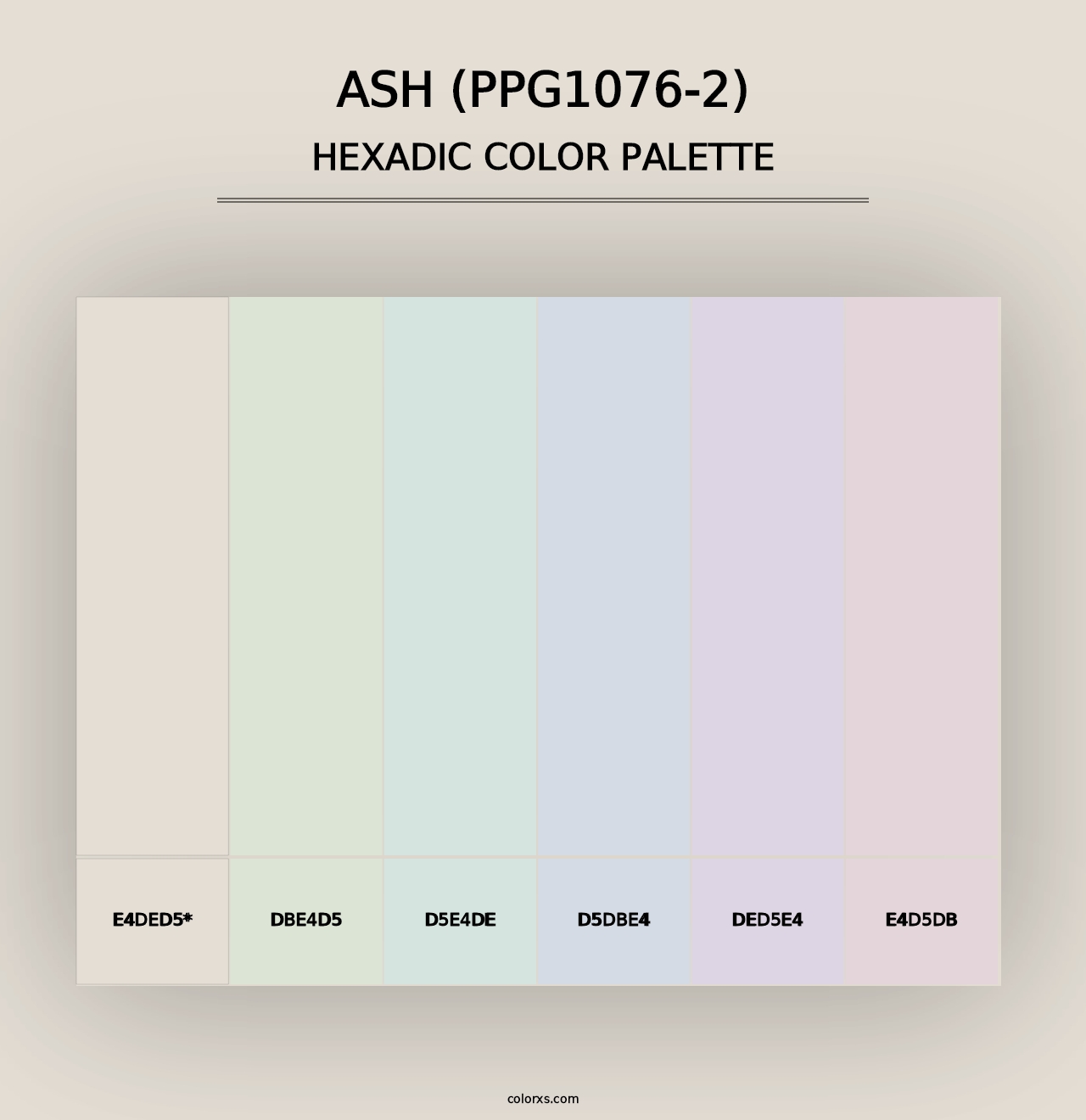 Ash (PPG1076-2) - Hexadic Color Palette