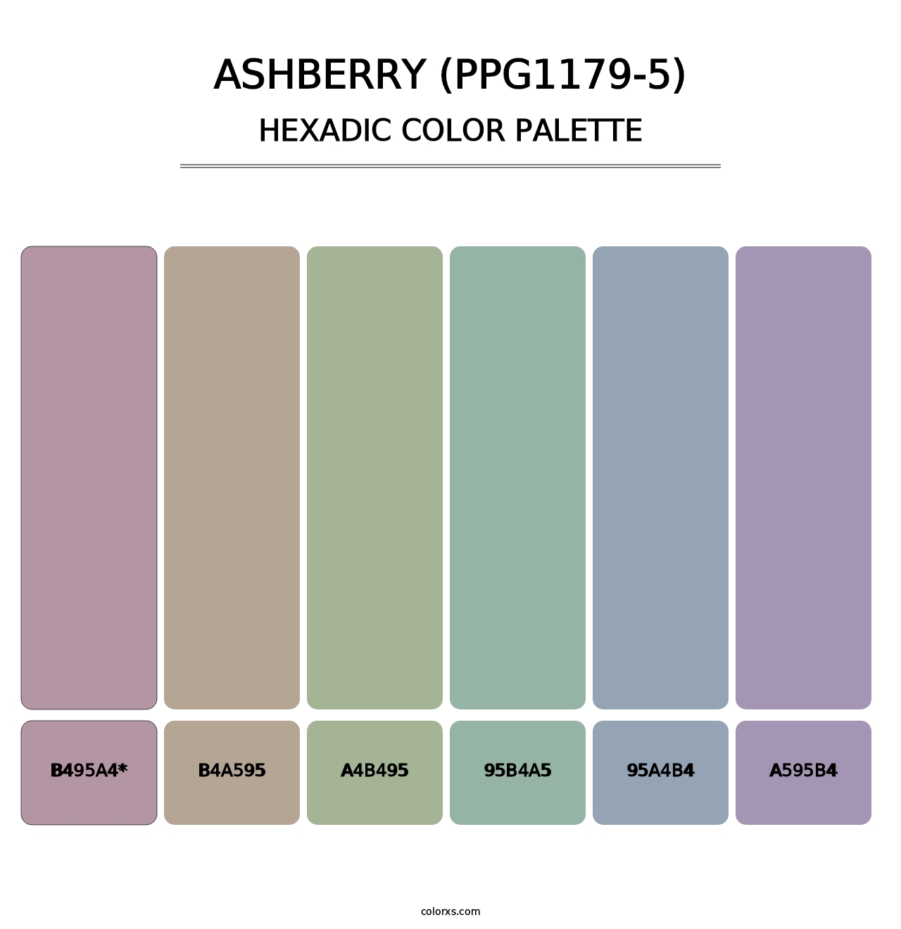 Ashberry (PPG1179-5) - Hexadic Color Palette