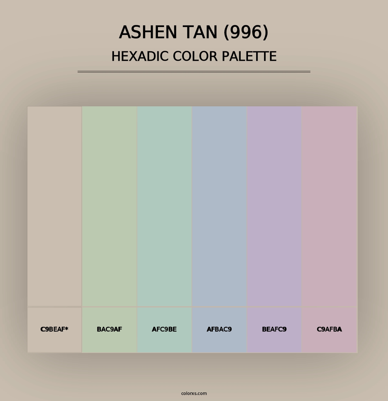 Ashen Tan (996) - Hexadic Color Palette