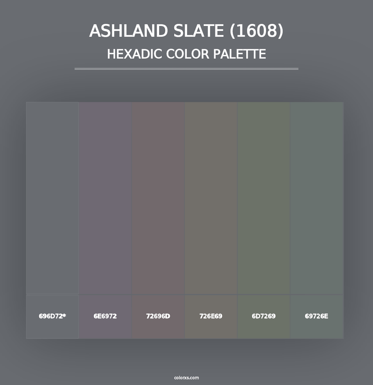 Ashland Slate (1608) - Hexadic Color Palette