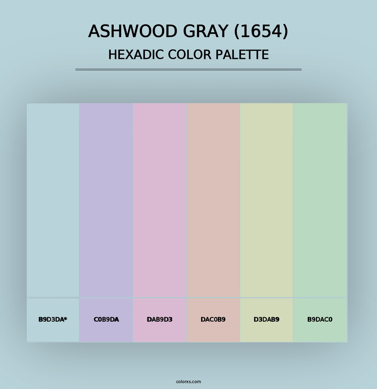 Ashwood Gray (1654) - Hexadic Color Palette