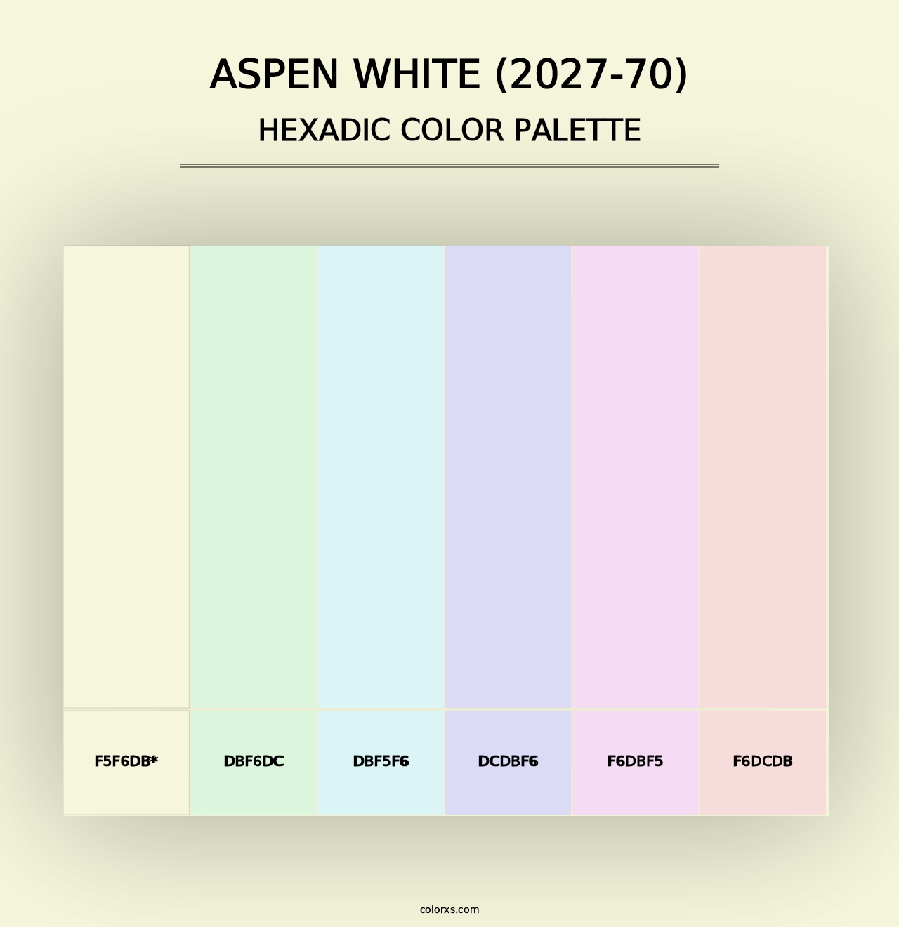 Aspen White (2027-70) - Hexadic Color Palette