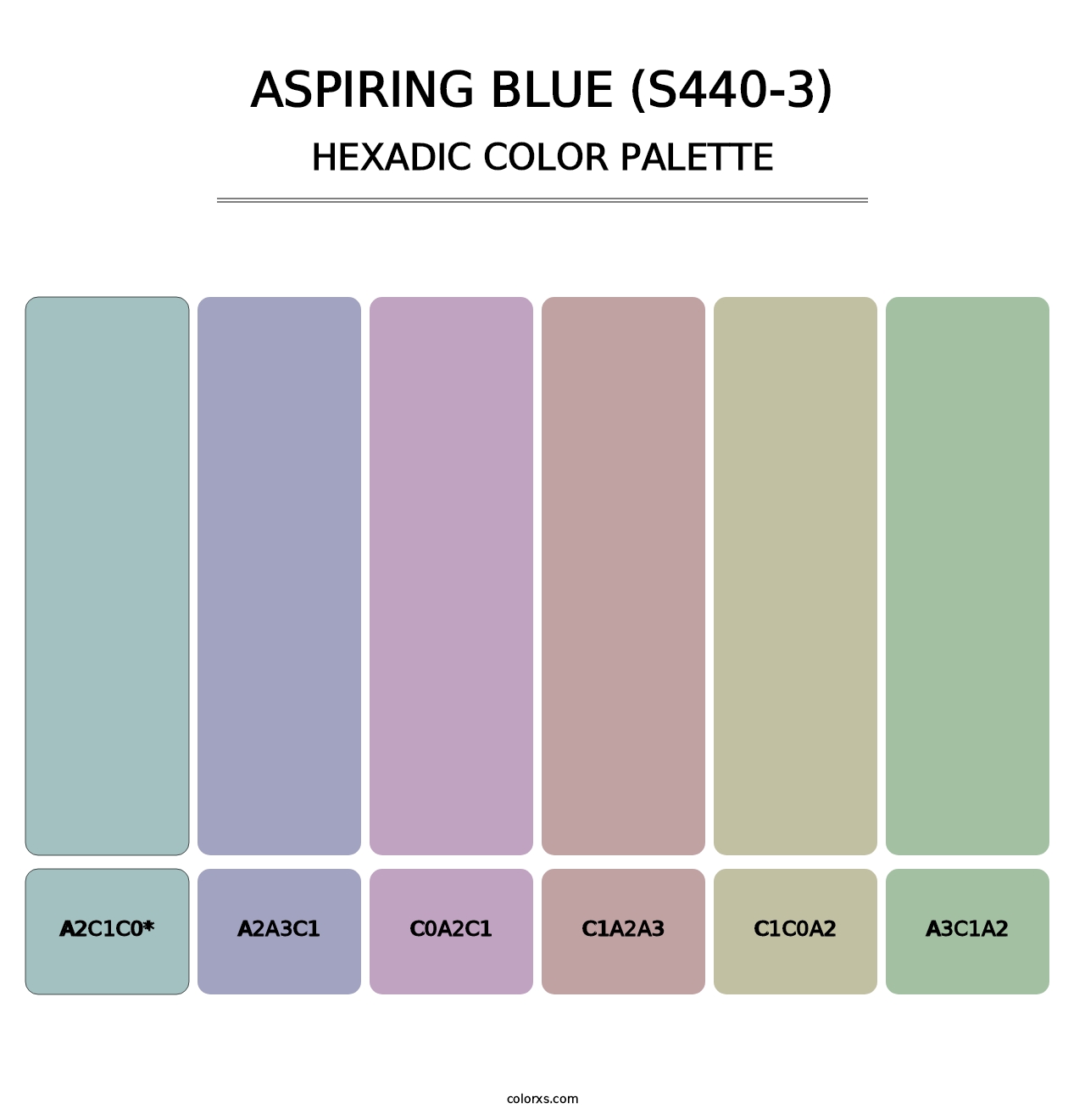 Aspiring Blue (S440-3) - Hexadic Color Palette