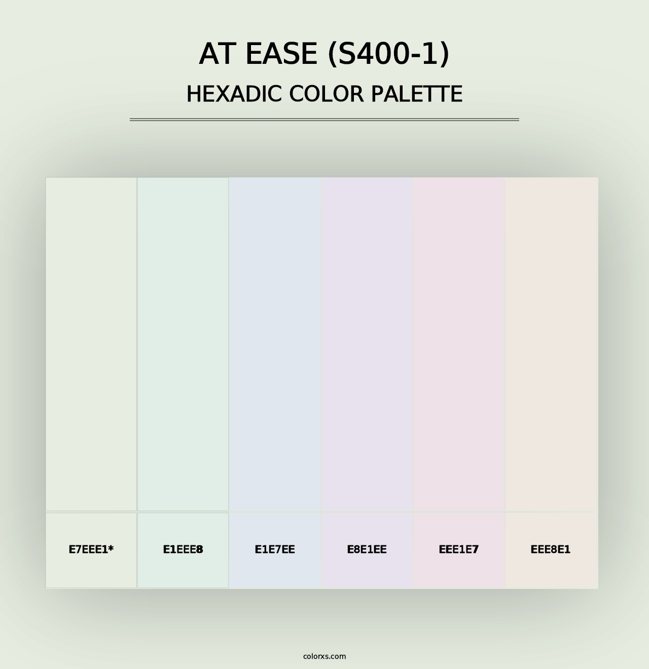 At Ease (S400-1) - Hexadic Color Palette