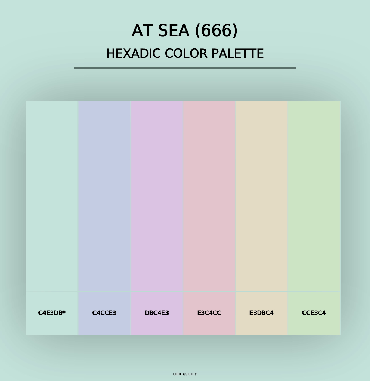 At Sea (666) - Hexadic Color Palette