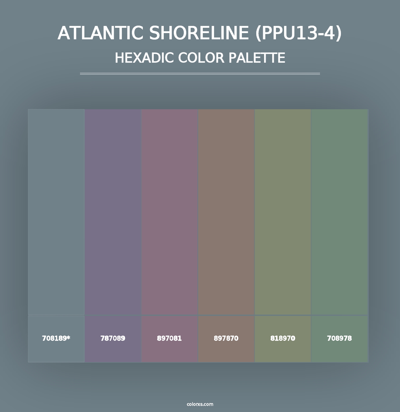 Atlantic Shoreline (PPU13-4) - Hexadic Color Palette