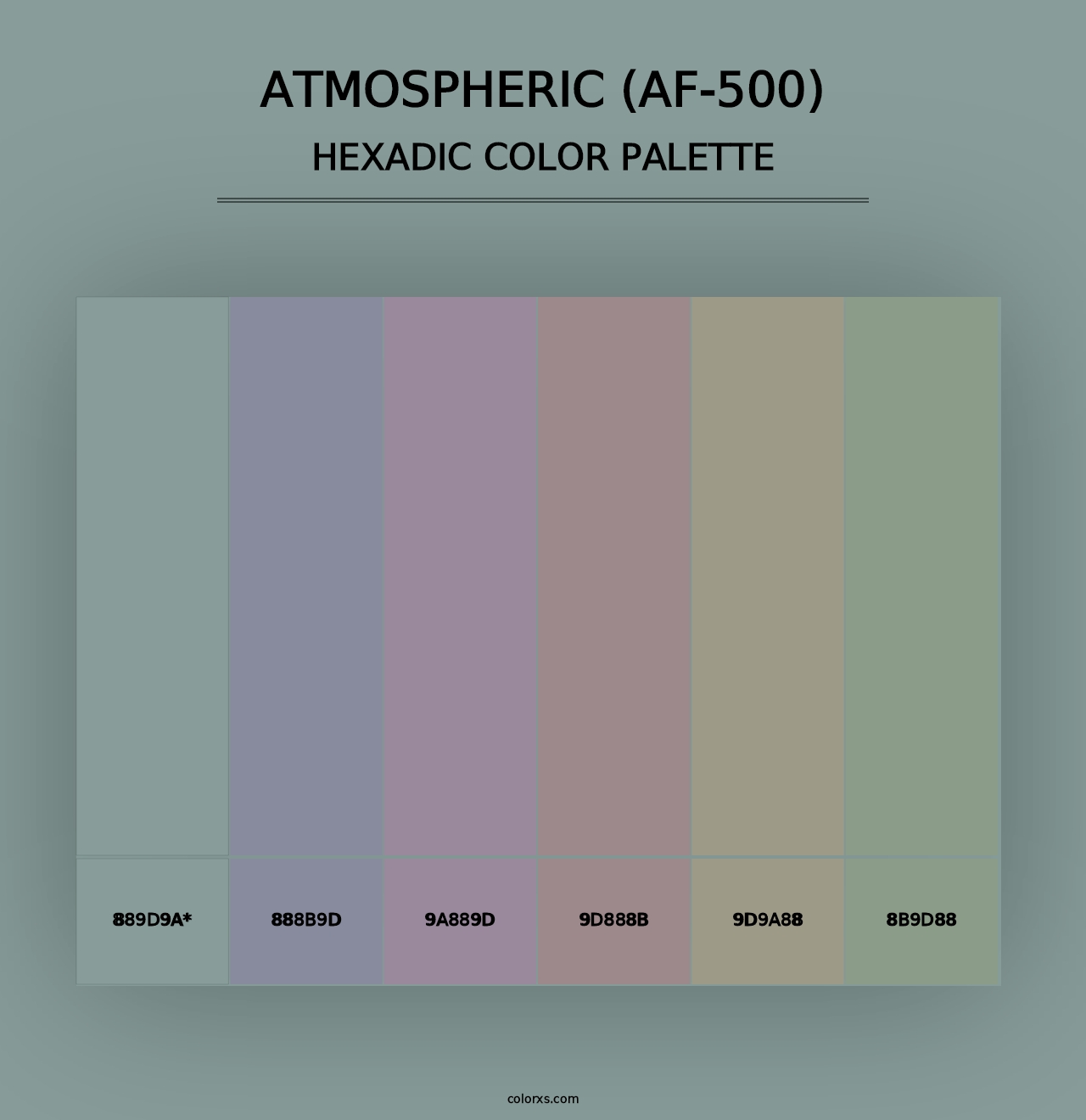 Atmospheric (AF-500) - Hexadic Color Palette