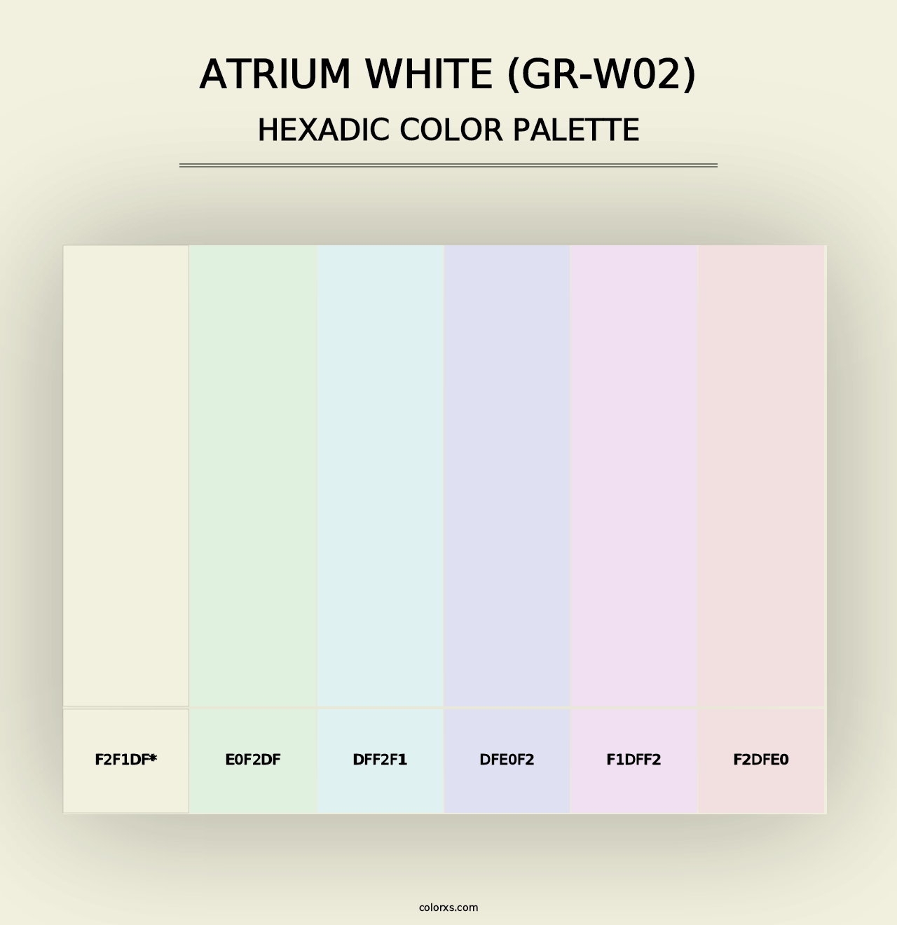 Atrium White (GR-W02) - Hexadic Color Palette