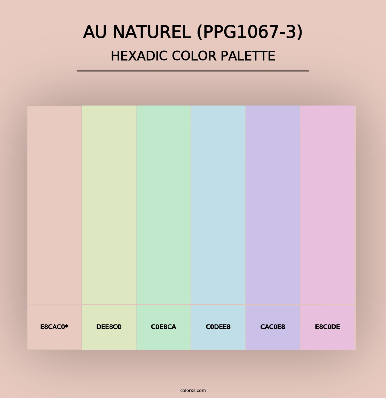 Au Naturel (PPG1067-3) - Hexadic Color Palette