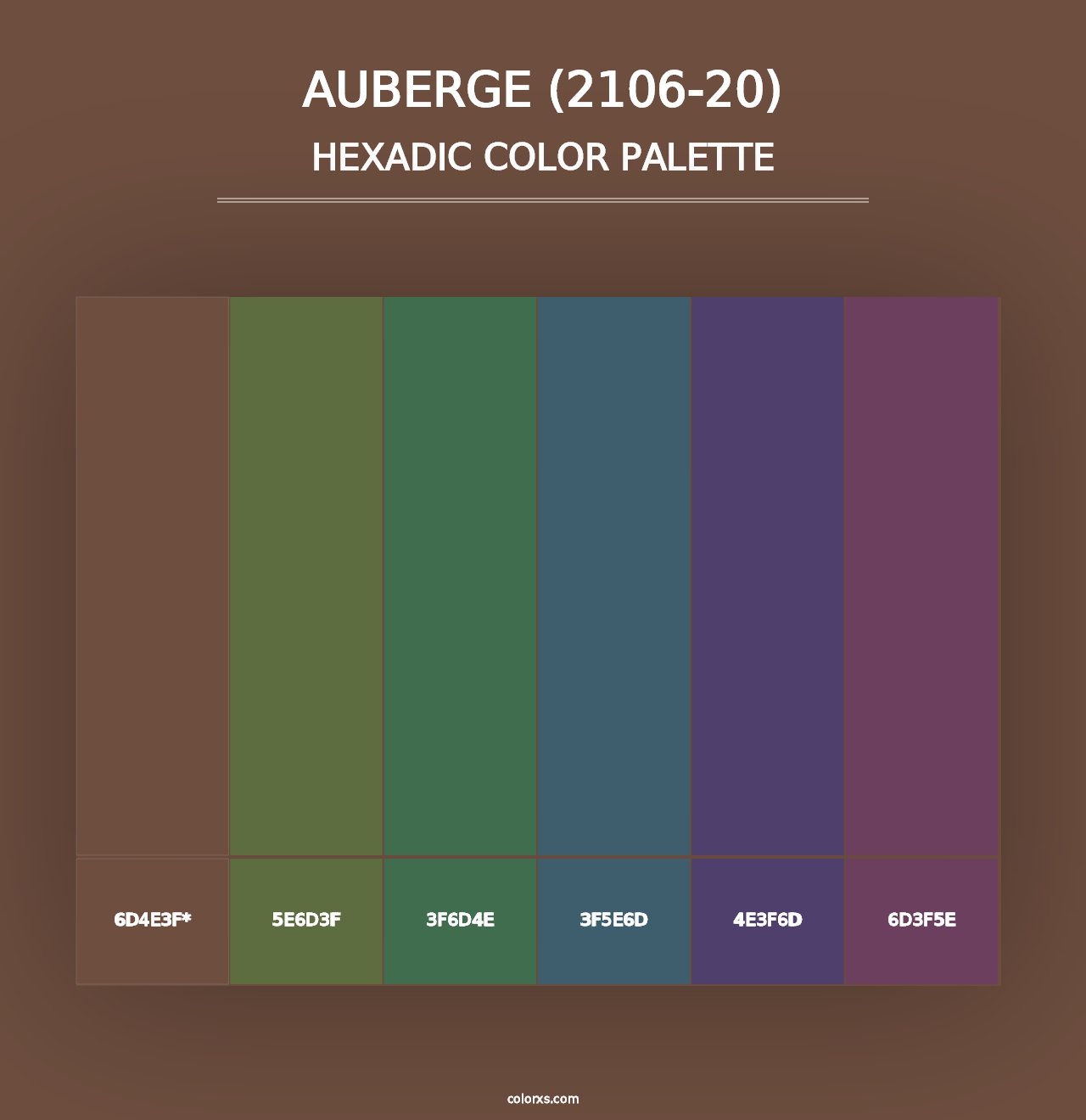 Auberge (2106-20) - Hexadic Color Palette