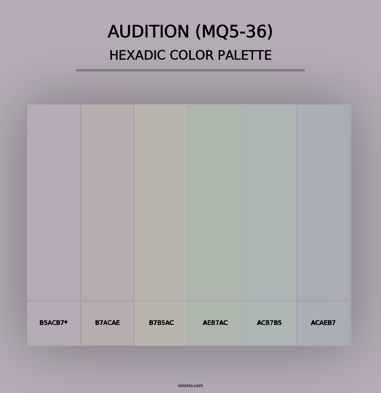 Audition (MQ5-36) - Hexadic Color Palette