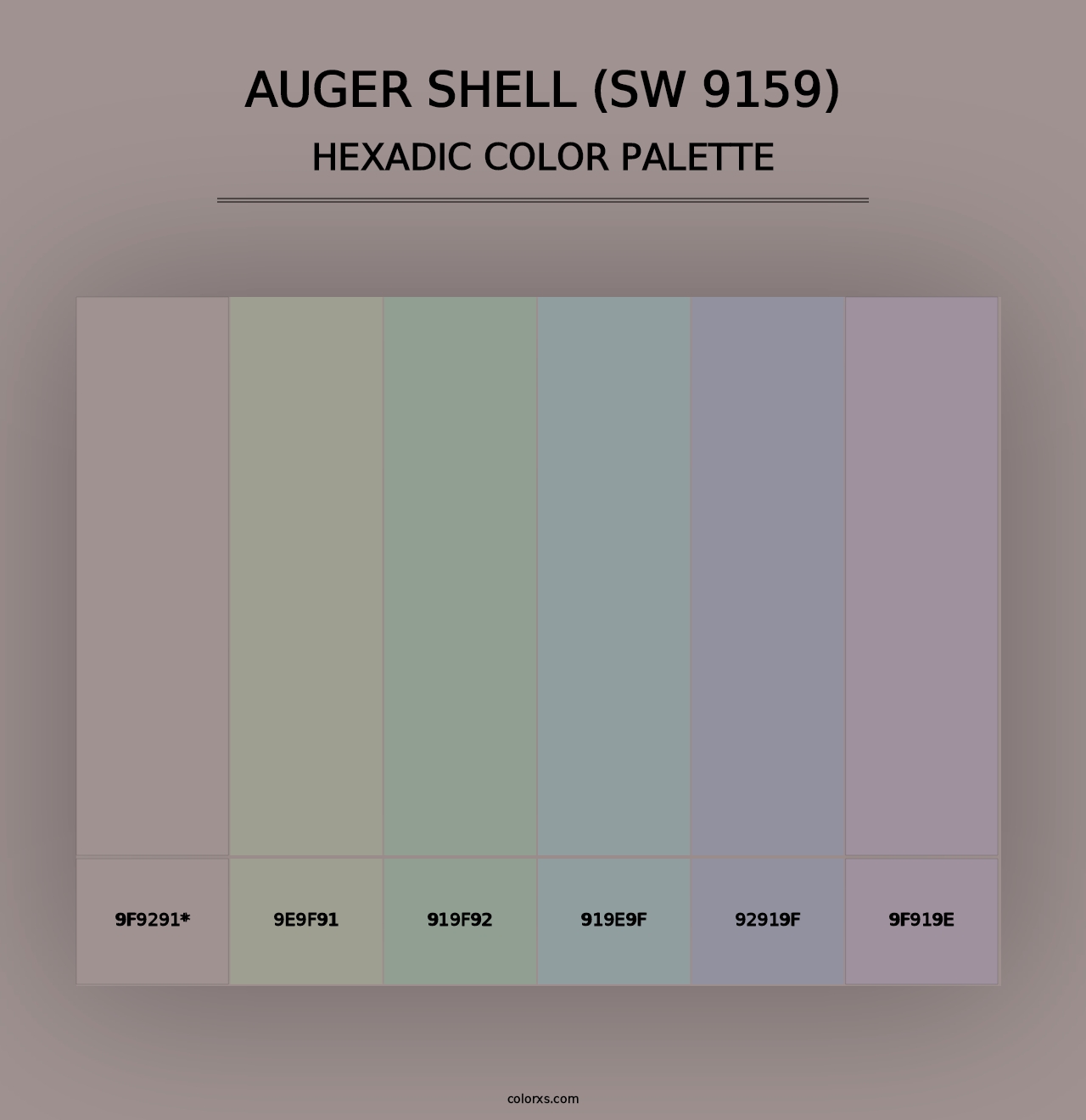 Auger Shell (SW 9159) - Hexadic Color Palette