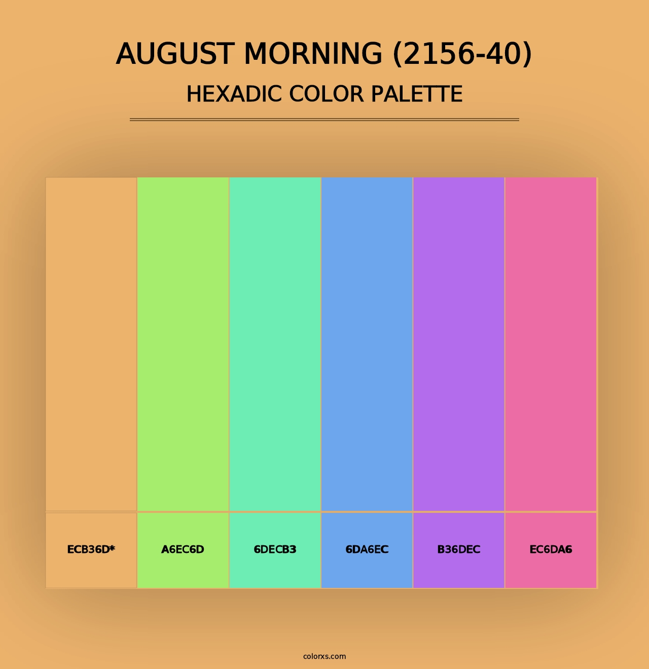 August Morning (2156-40) - Hexadic Color Palette