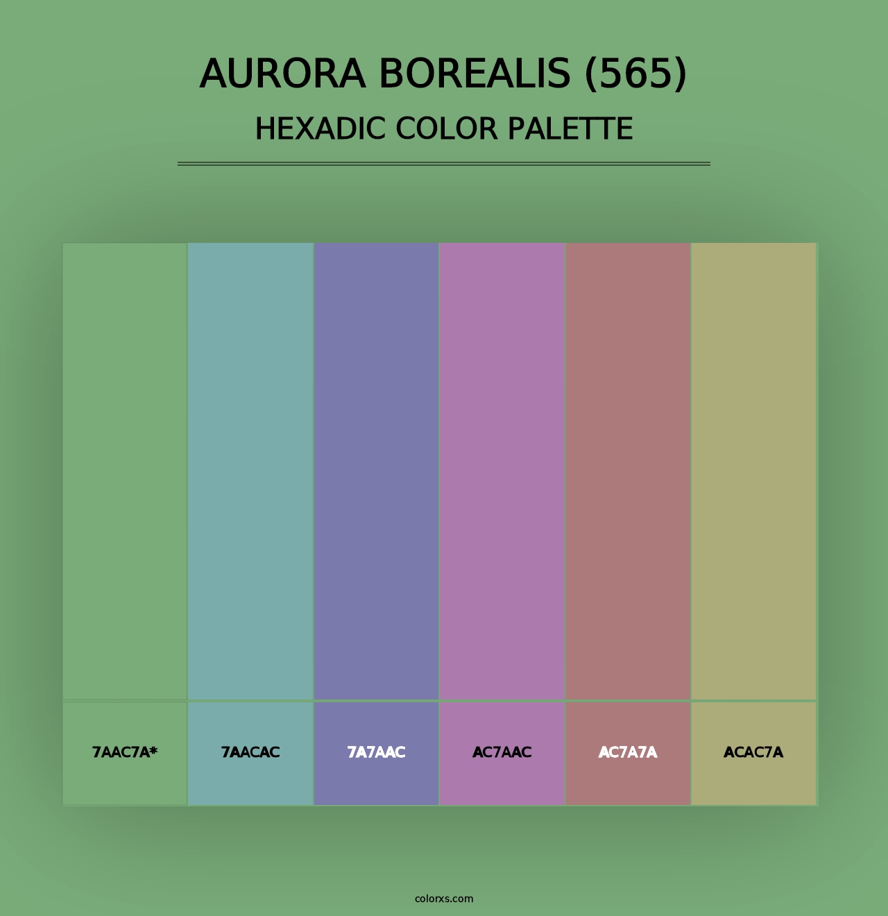 Aurora Borealis (565) - Hexadic Color Palette