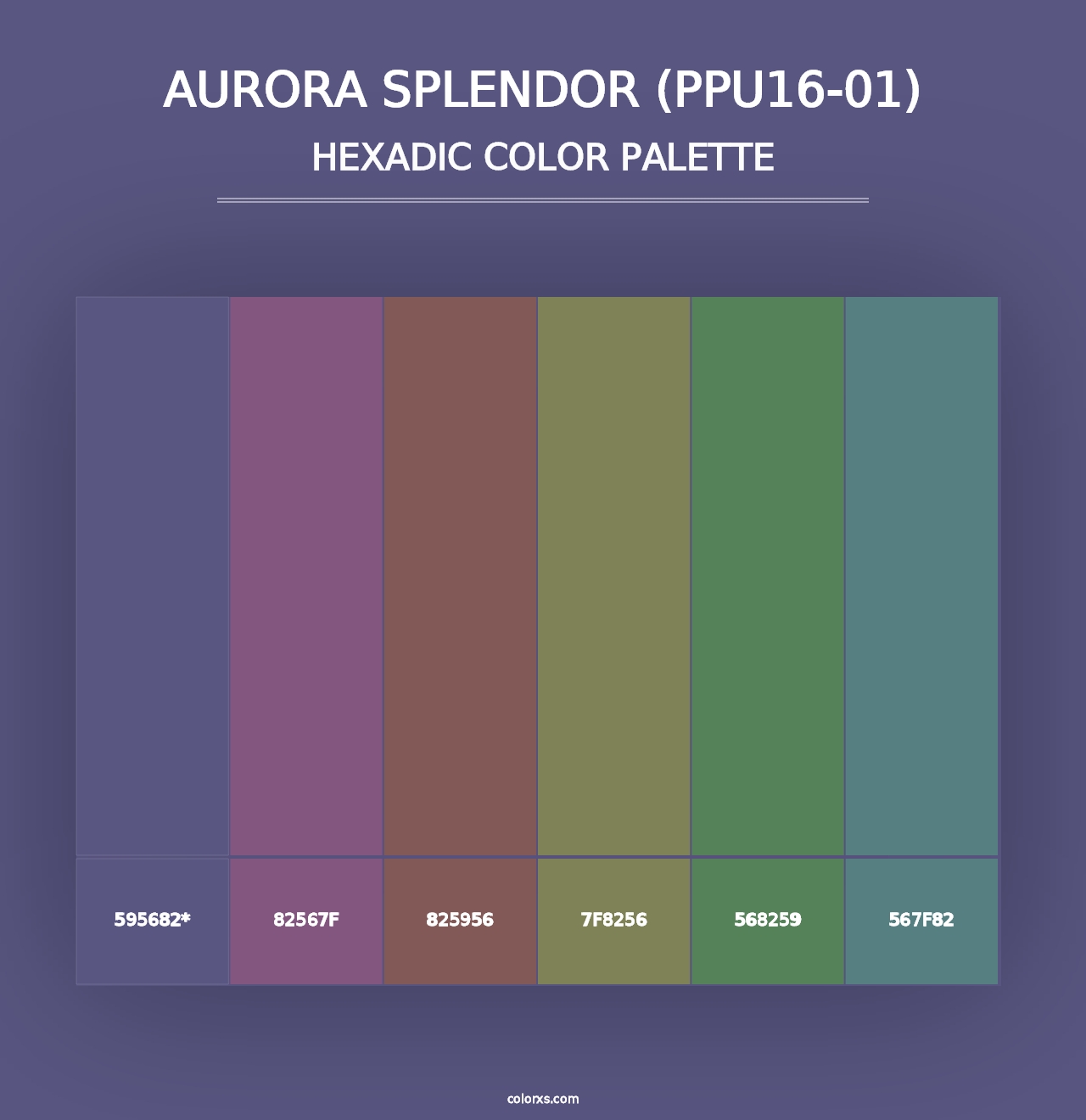 Aurora Splendor (PPU16-01) - Hexadic Color Palette