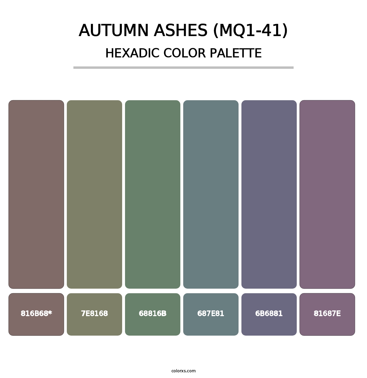 Autumn Ashes (MQ1-41) - Hexadic Color Palette