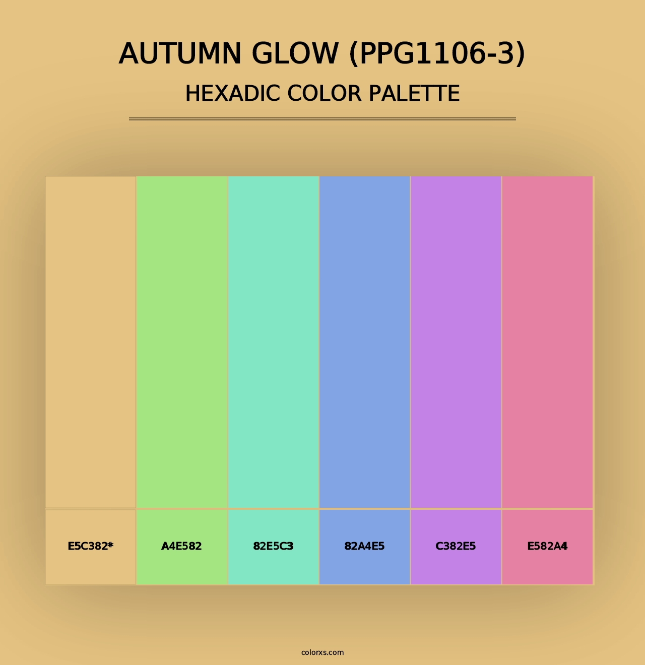 Autumn Glow (PPG1106-3) - Hexadic Color Palette