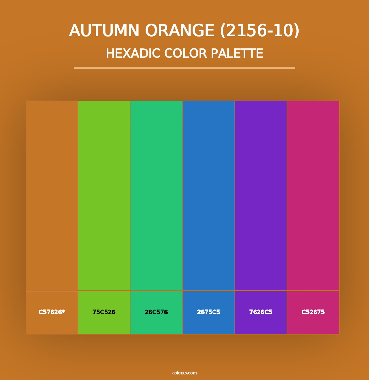 Autumn Orange (2156-10) - Hexadic Color Palette