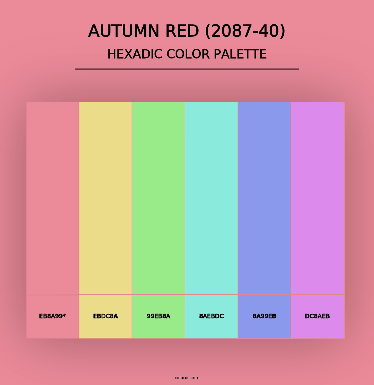 Autumn Red (2087-40) - Hexadic Color Palette