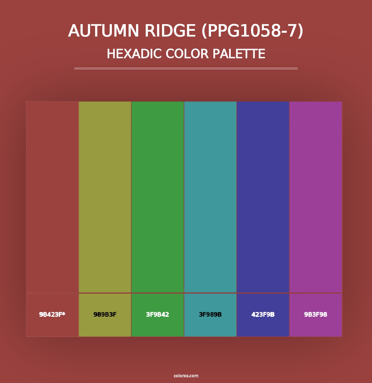 Autumn Ridge (PPG1058-7) - Hexadic Color Palette