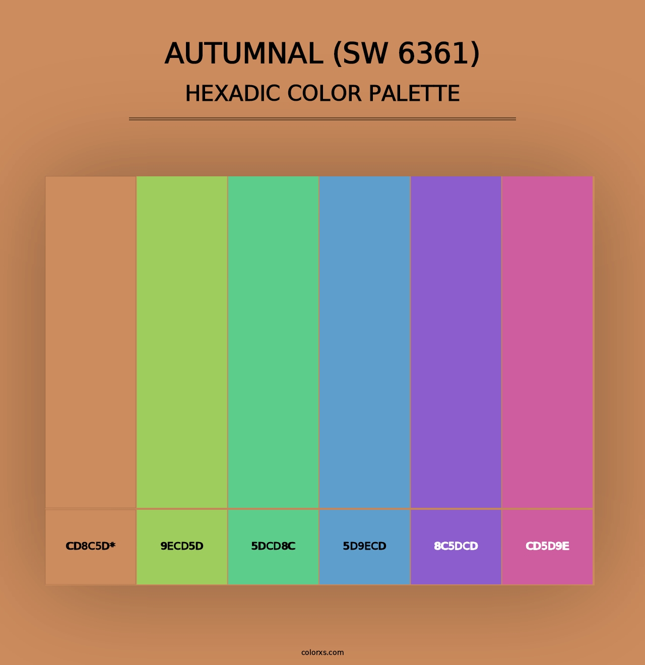 Autumnal (SW 6361) - Hexadic Color Palette