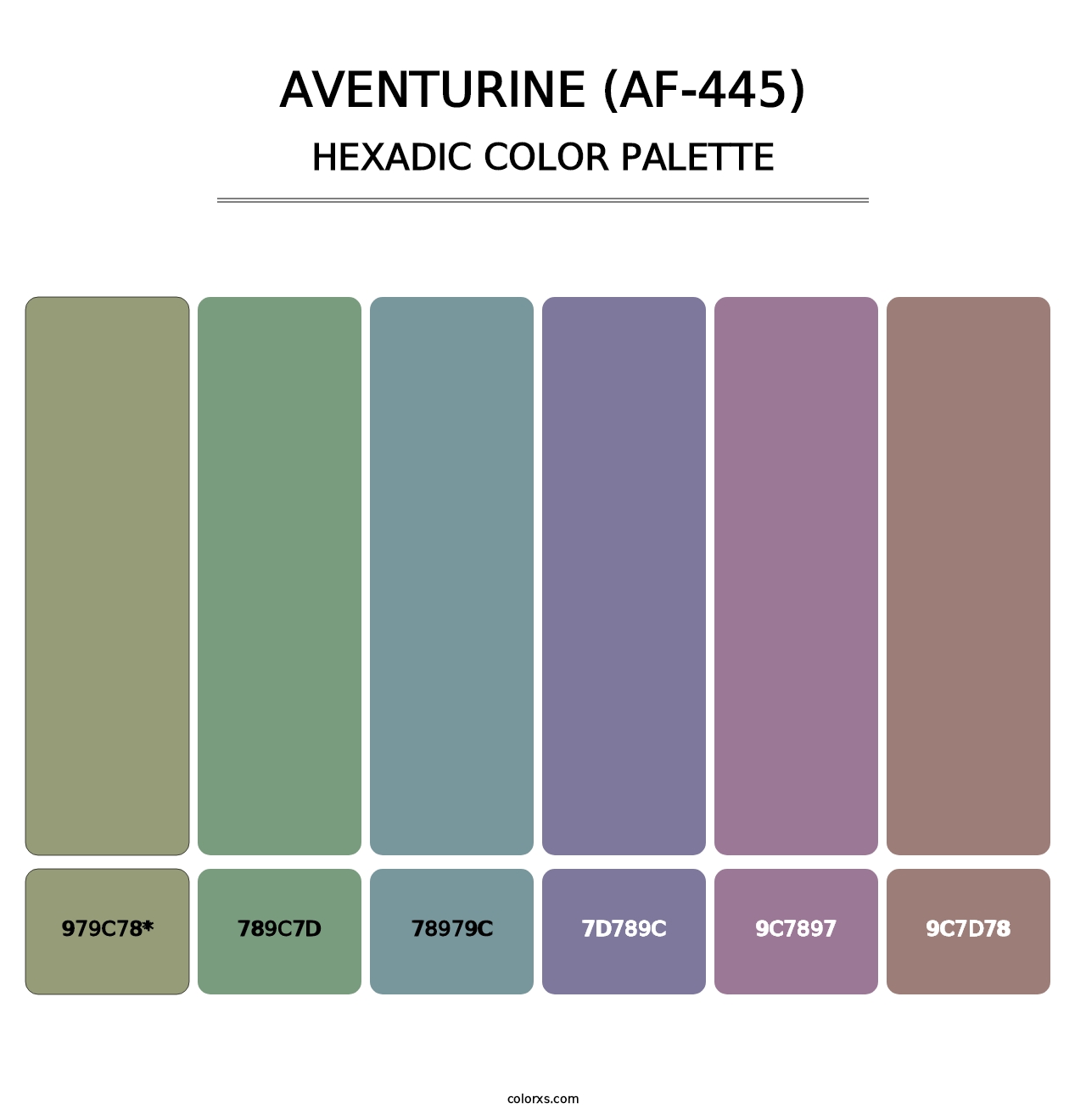 Aventurine (AF-445) - Hexadic Color Palette