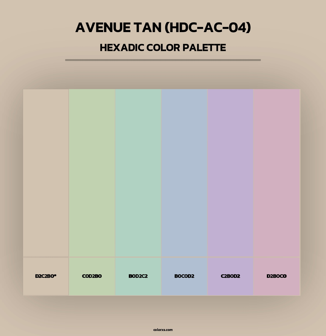 Avenue Tan (HDC-AC-04) - Hexadic Color Palette