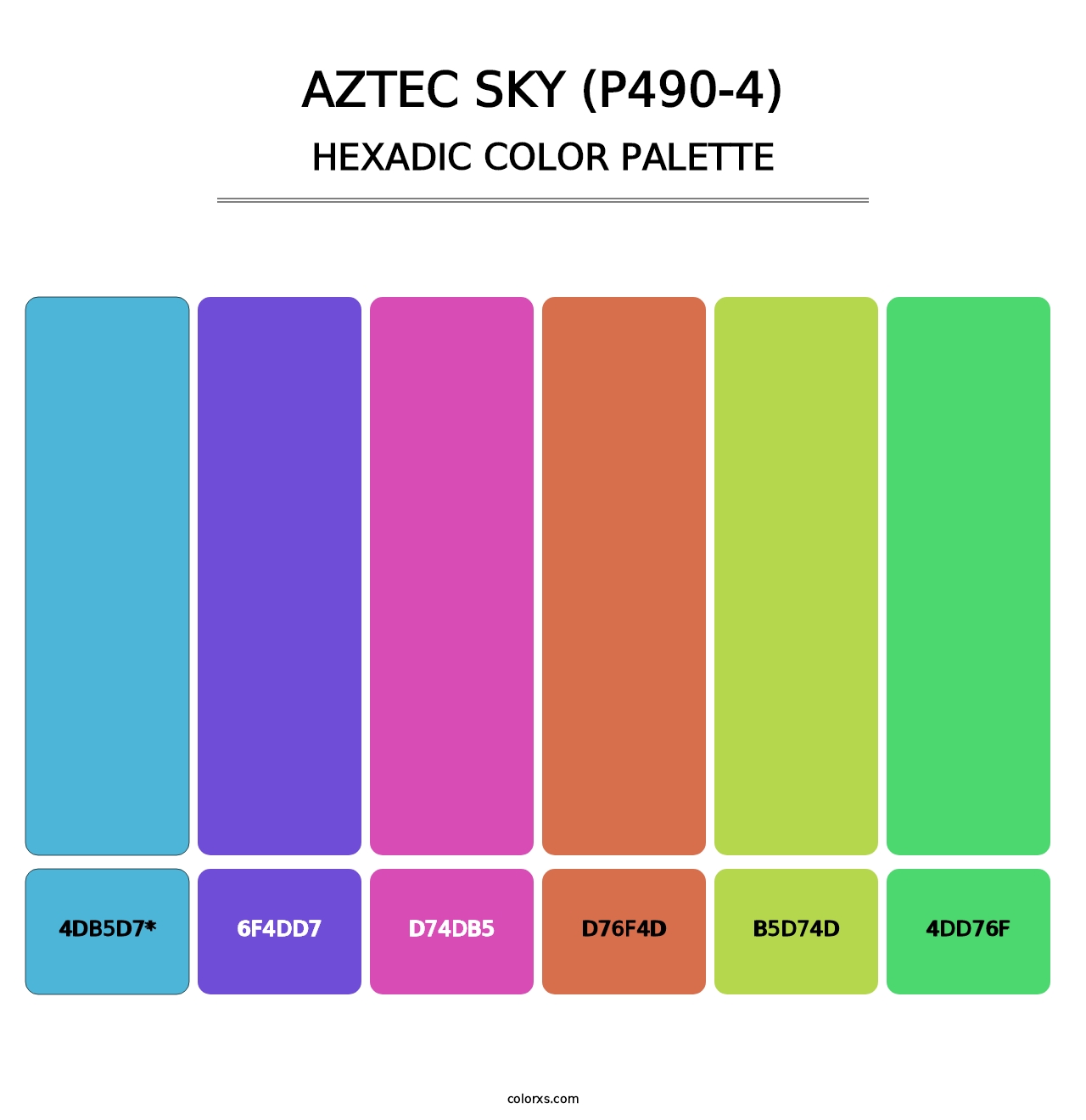 Aztec Sky (P490-4) - Hexadic Color Palette