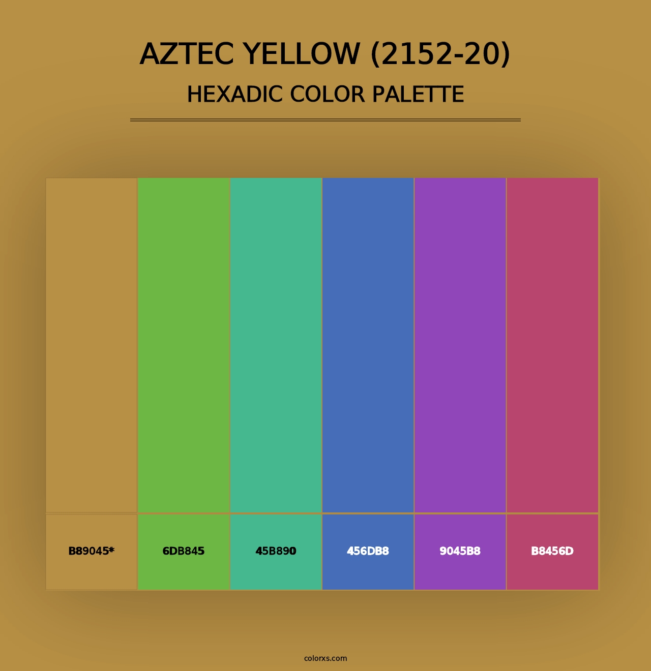 Aztec Yellow (2152-20) - Hexadic Color Palette