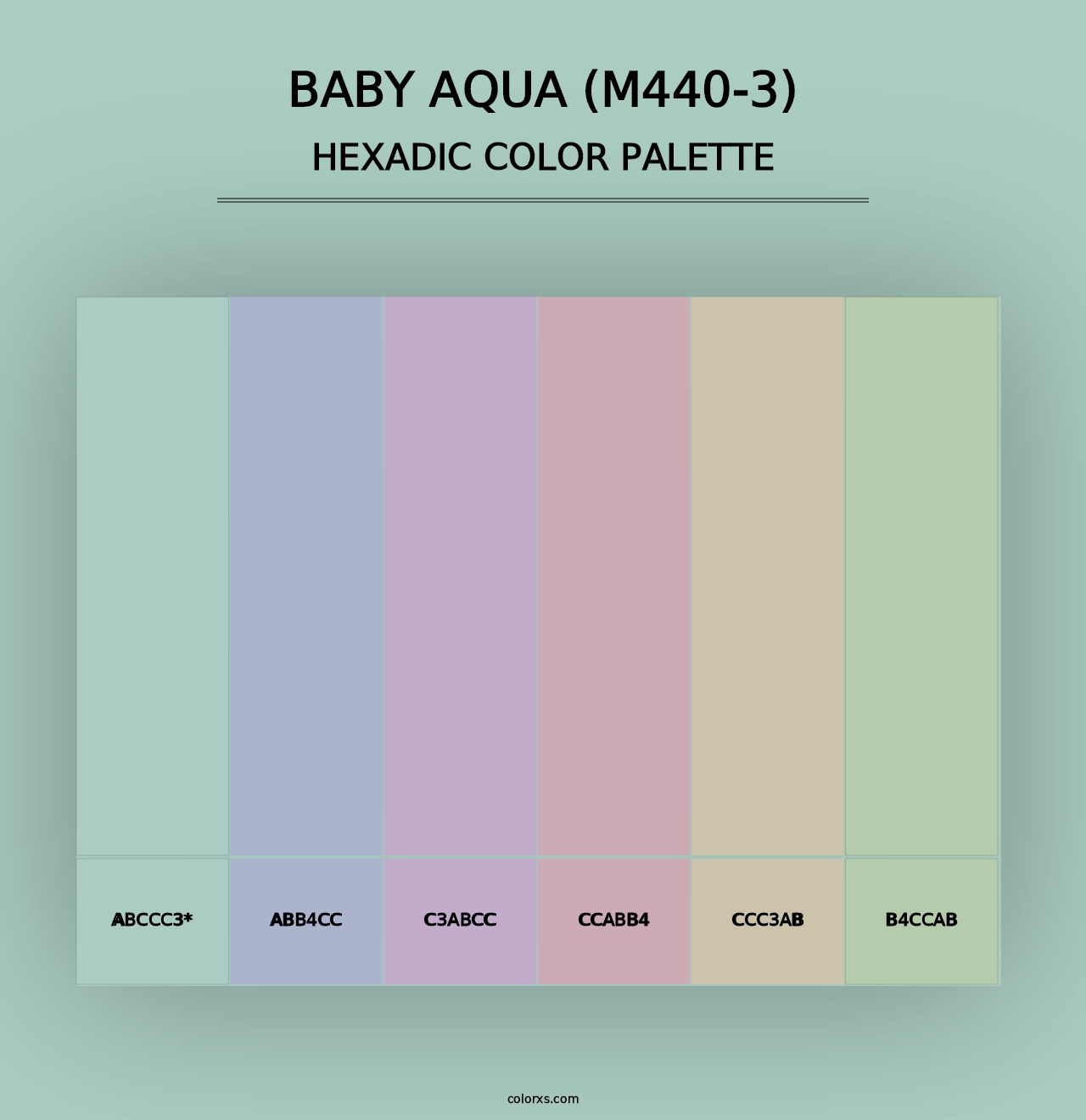 Baby Aqua (M440-3) - Hexadic Color Palette