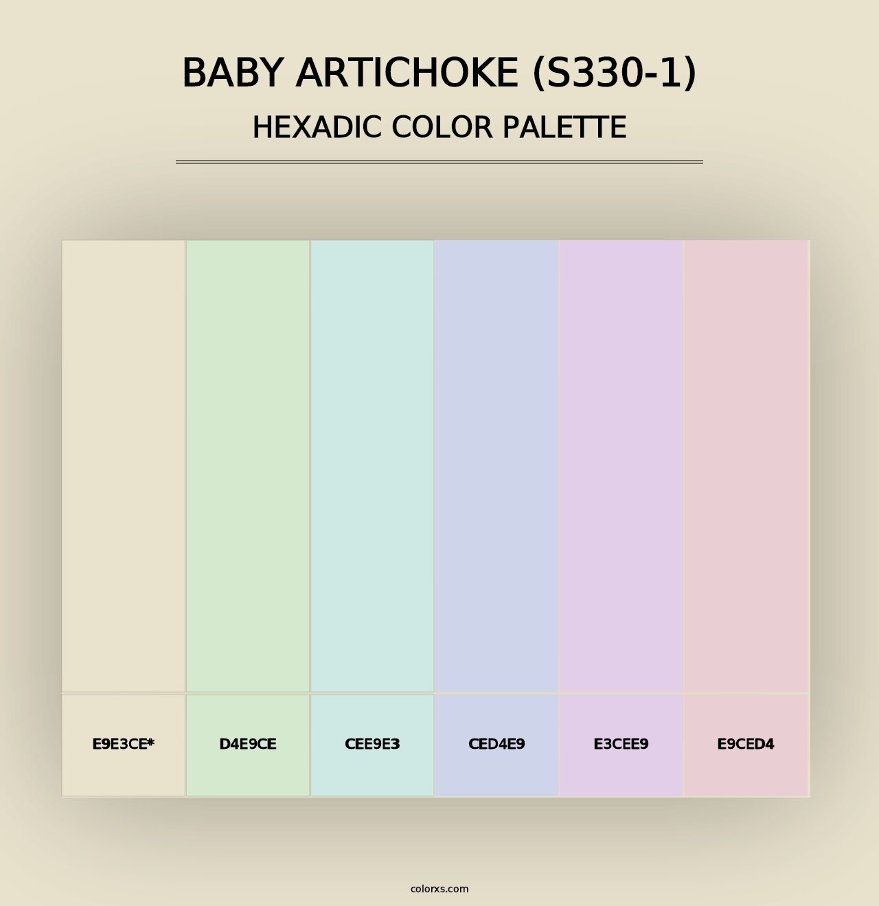 Baby Artichoke (S330-1) - Hexadic Color Palette