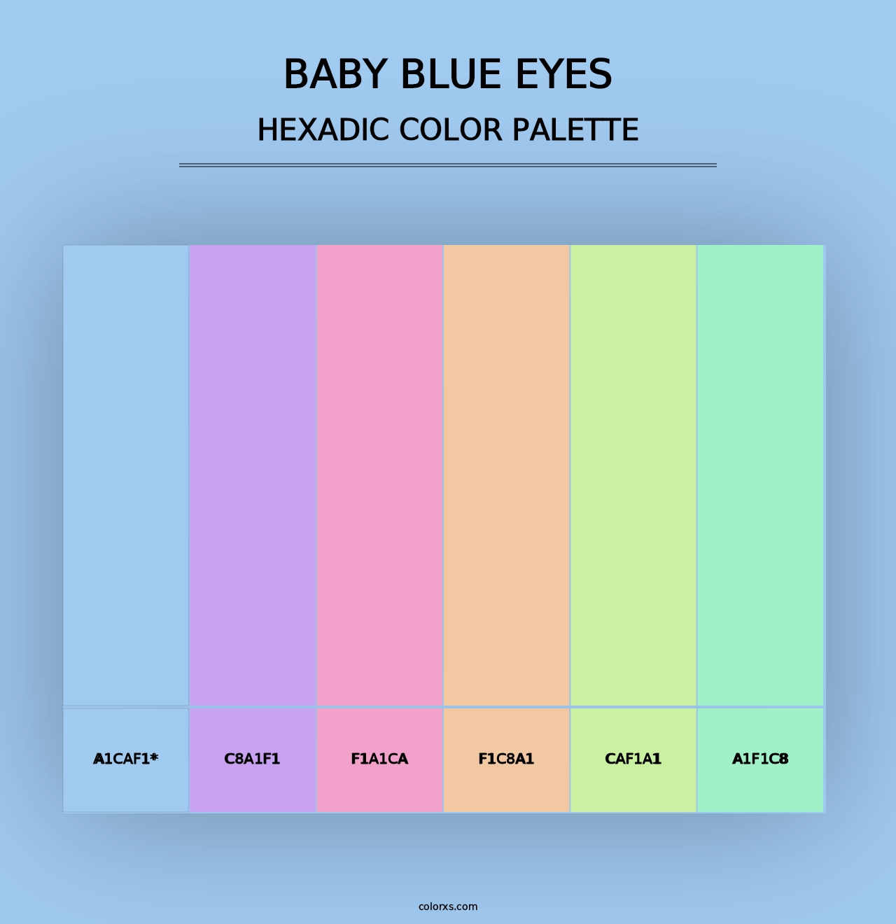 Baby Blue Eyes - Hexadic Color Palette