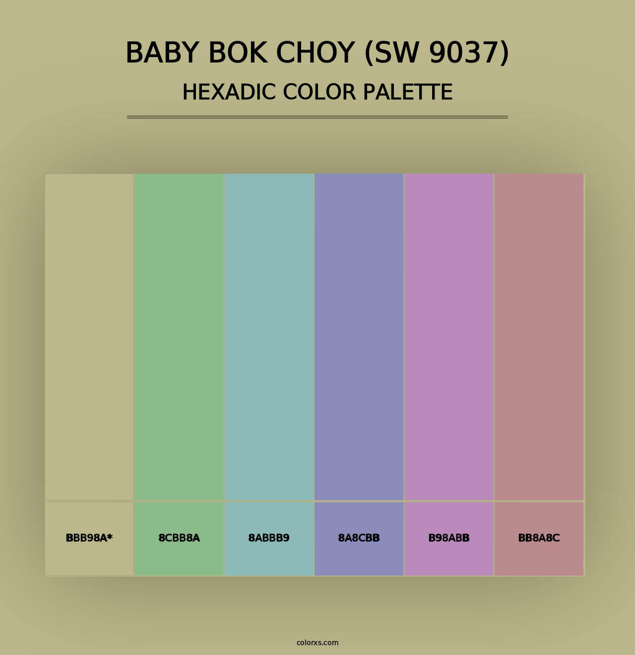 Baby Bok Choy (SW 9037) - Hexadic Color Palette