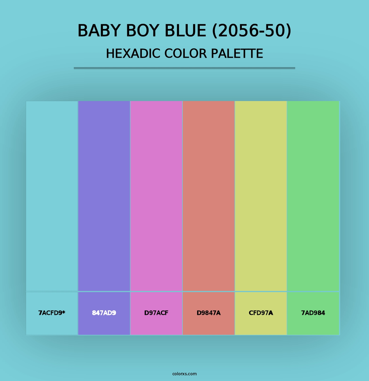 Baby Boy Blue (2056-50) - Hexadic Color Palette