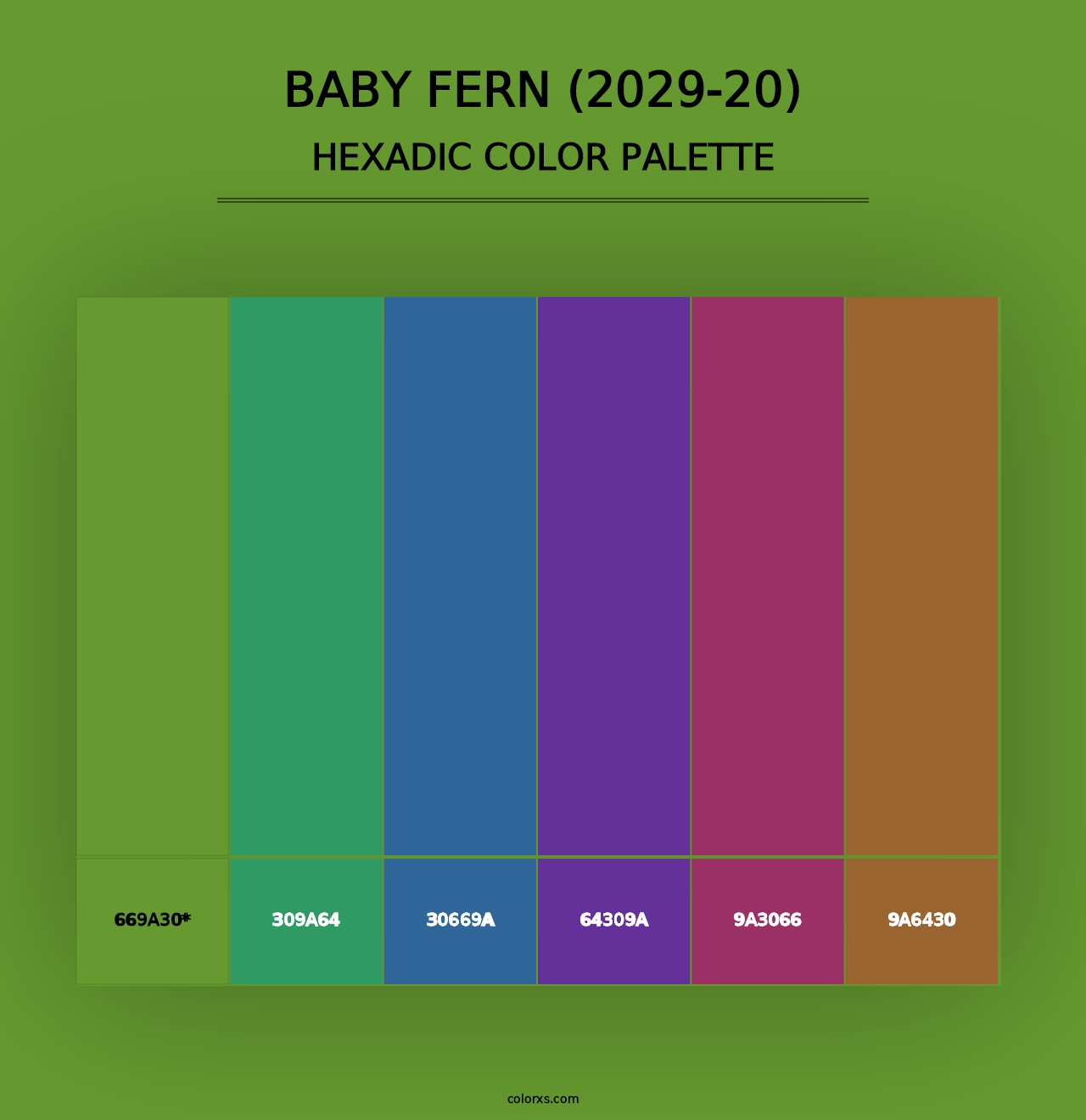 Baby Fern (2029-20) - Hexadic Color Palette