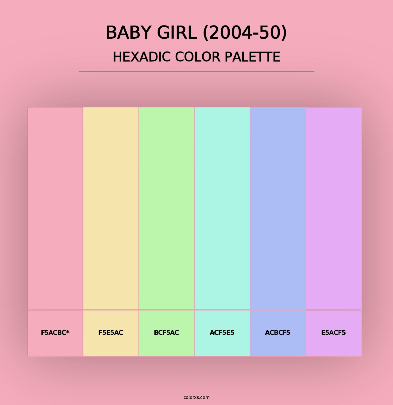 Baby Girl (2004-50) - Hexadic Color Palette