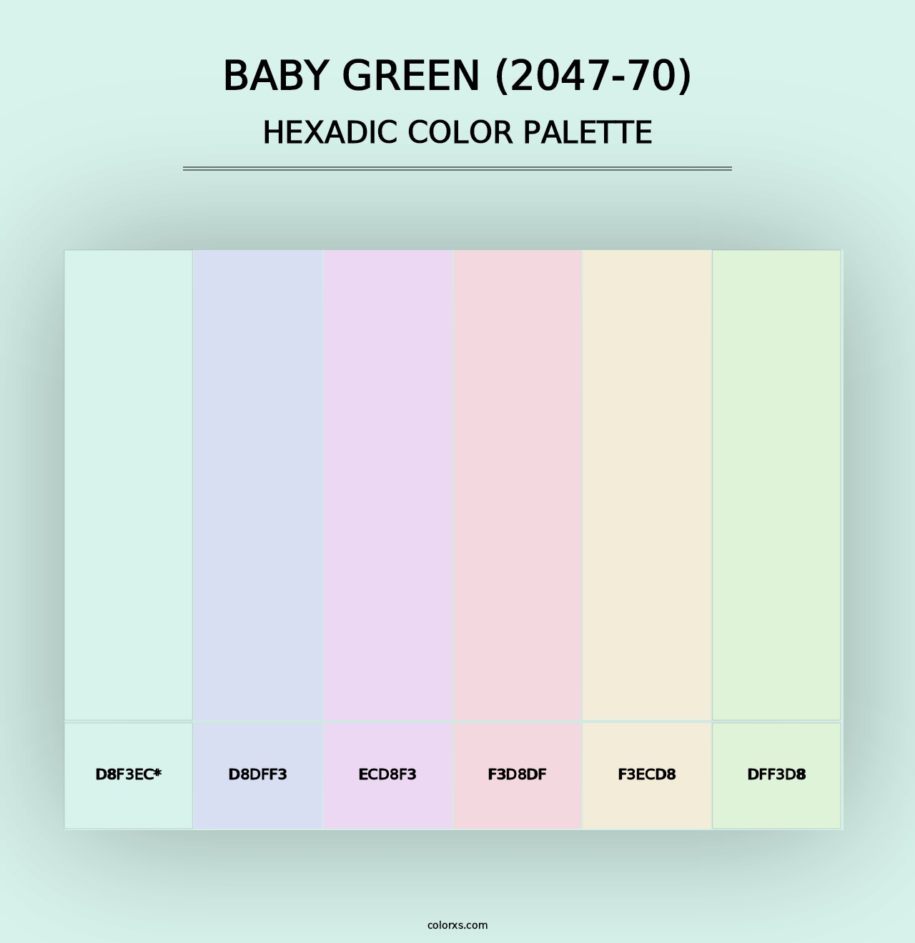 Baby Green (2047-70) - Hexadic Color Palette