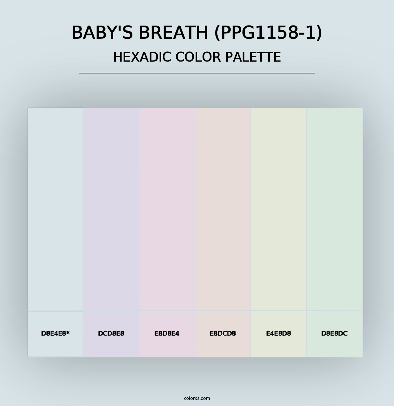 Baby's Breath (PPG1158-1) - Hexadic Color Palette