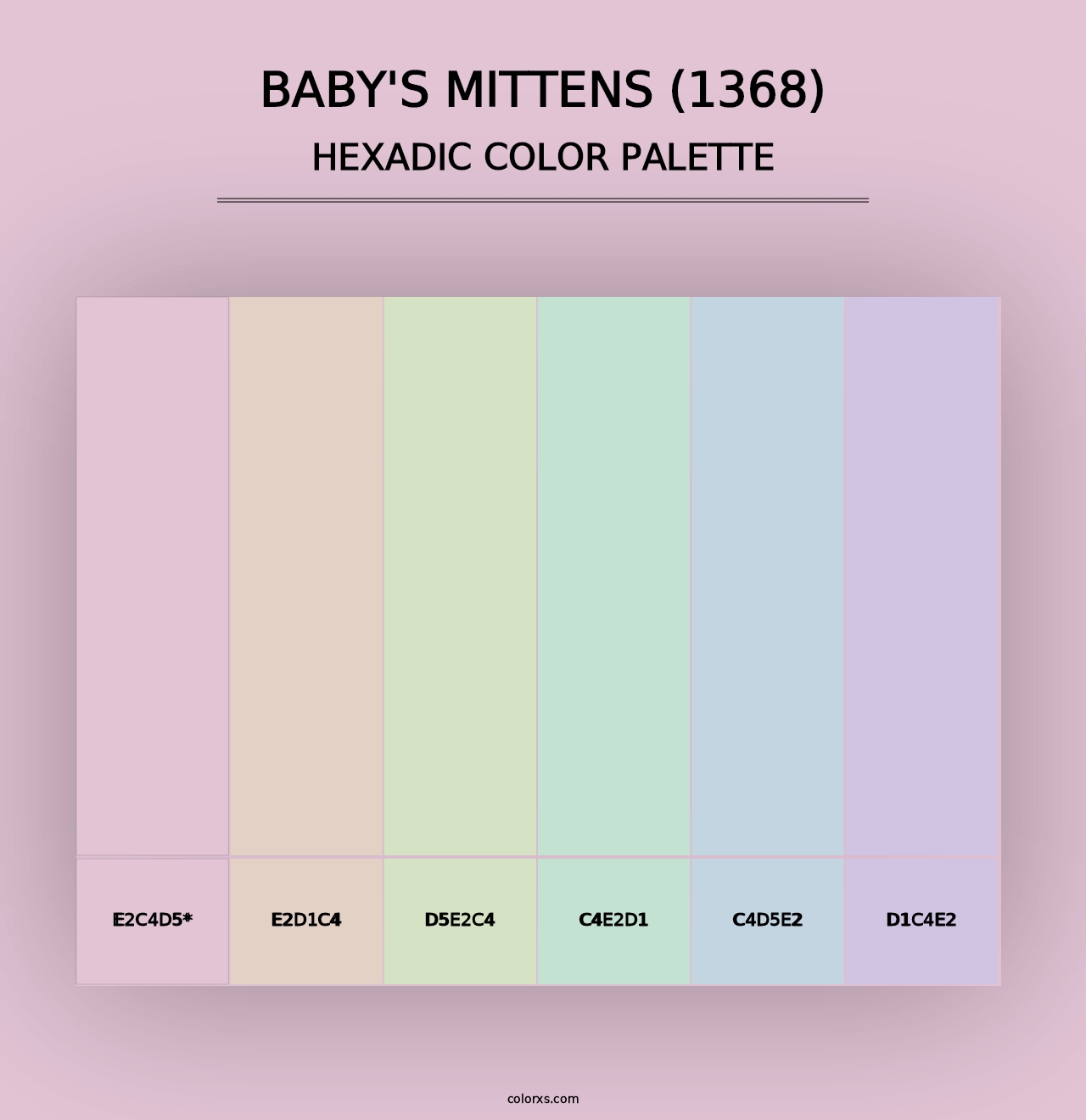 Baby's Mittens (1368) - Hexadic Color Palette