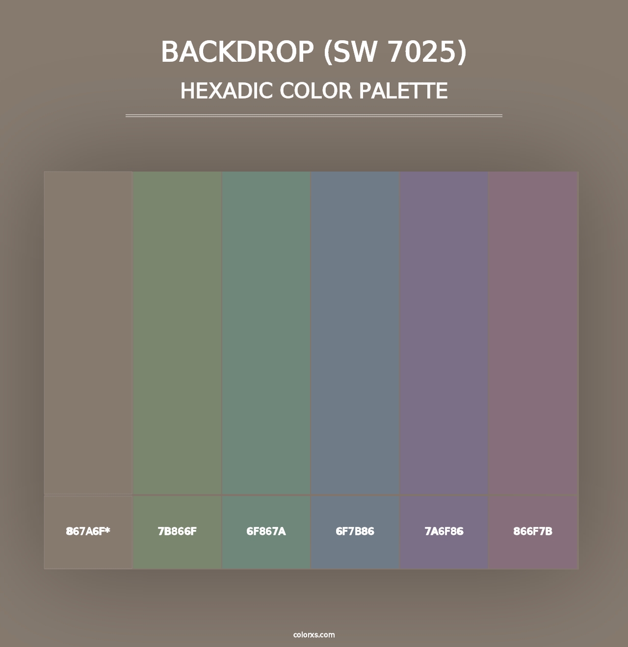 Backdrop (SW 7025) - Hexadic Color Palette